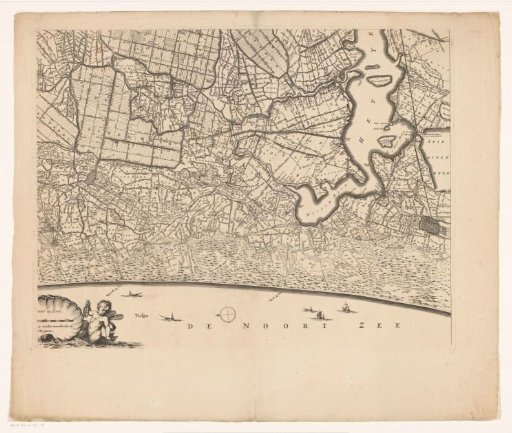 Map of Kennemerland and West-Friesland (lower right part)