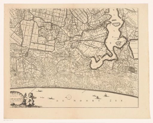 Map of Kennemerland and West-Friesland (lower right part)