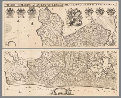 Map of Kennemerland and West-Friesland, consisting of two parts