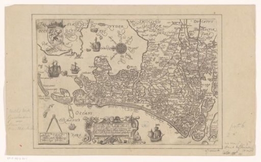 Map of Holland and Utrecht, 1589