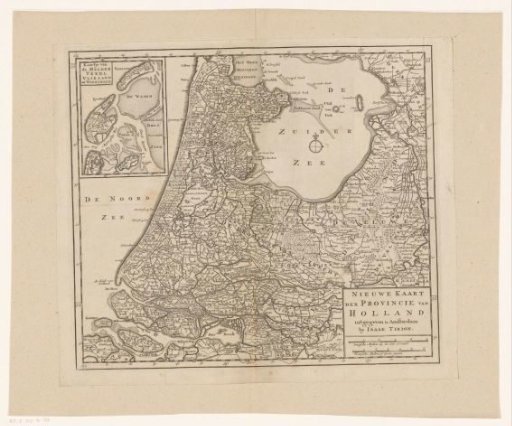Map of the province of Holland