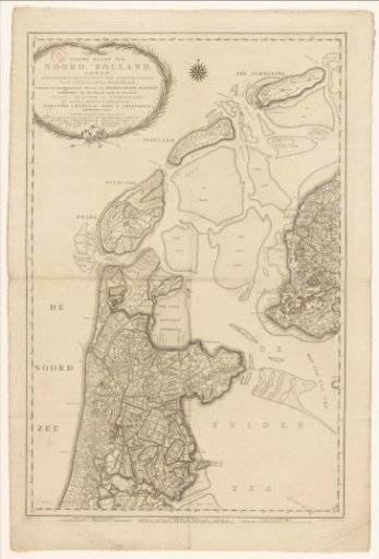 Map of North Holland, divided into water boards