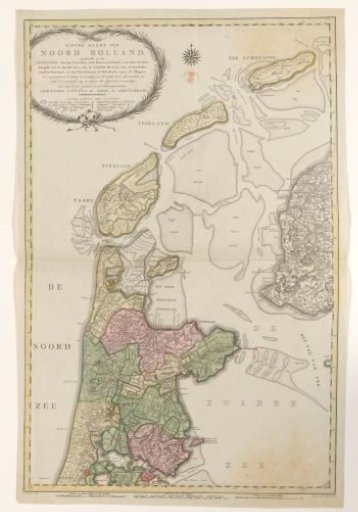 Map of North Holland, divided into water boards, 1796