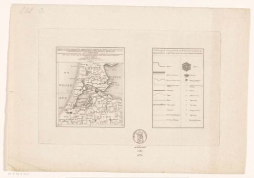 Map of the departments of Amstelland, Maasland and Utrecht