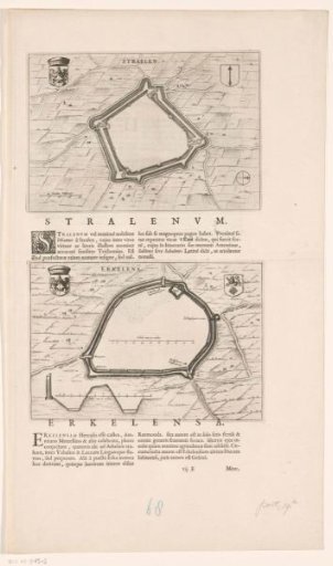 Fortress map and description of Straelen and Erkelenz
