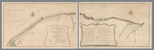 Map of the Sea Dike between Huisduinen and Den Helder, Consisting of Two Parts