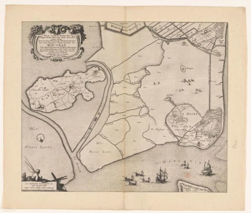 Map of the Koegras polder with the Le Maires polder on it