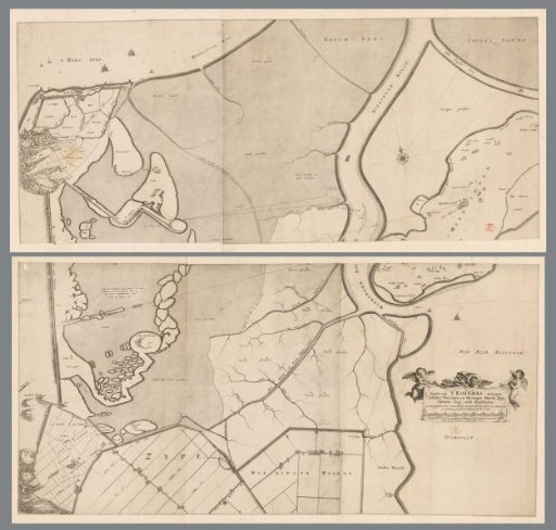 Map of the polder Koegras, consisting of two parts