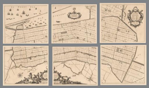 Map of the Zijpe and Hazepolder, consisting of six parts