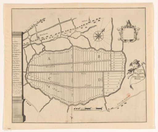 Map of the land division of the Wogmeer polder