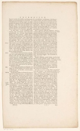 Part of a description of the city of Enkhuizen