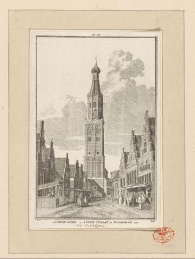 View of the Zuiderkerk in Enkhuizen, 1726