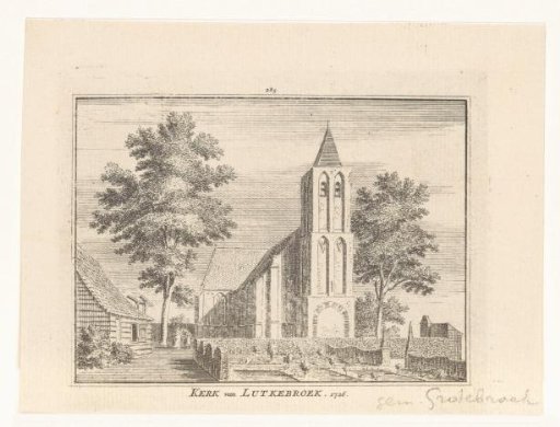 View of the church in Hensbroek, 1726