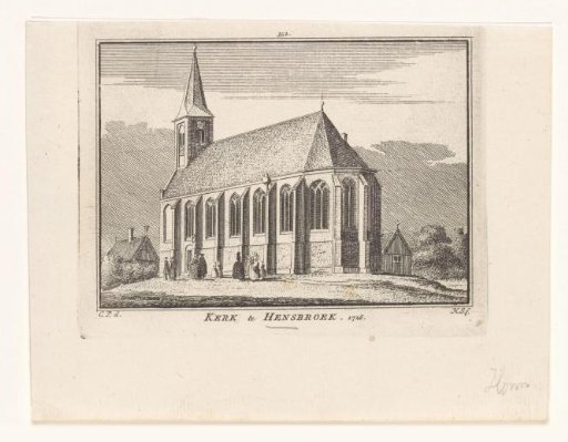 View of the church in Lutjebroek, 1726