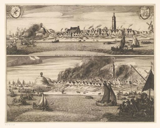 Arson by the English on West-Terschelling, 1666