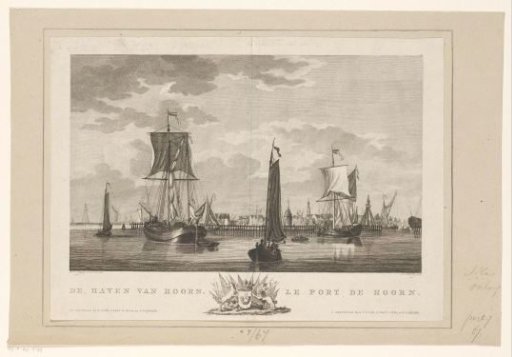View of the harbour of Hoorn