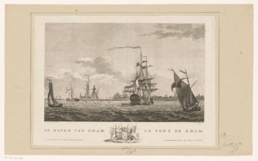 View of the harbor of Edam