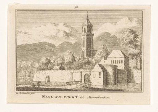 View of the Nieuwe Poort at Monnickendam