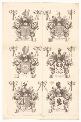 Sheet for a coat-of-arms border for a map of the Purmer (third sheet)