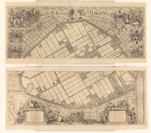 Map of the Watergraafsmeer, consisting of two parts