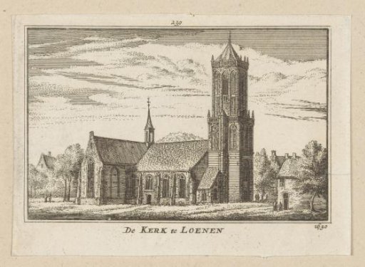 View of the church at Loenen, 1650