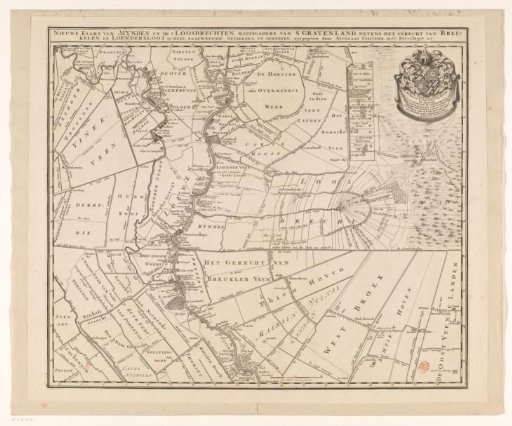 Map of the lordships of Mijnden and both Loosdrecht, 's Gravenland, Breukelen and Loenersloot