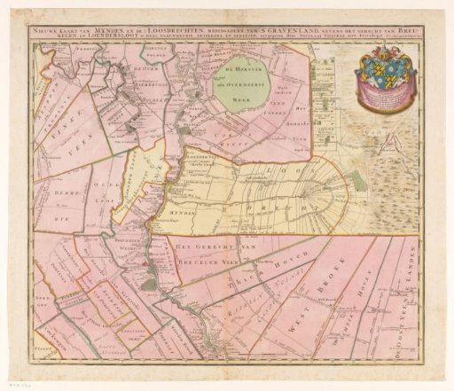 Map of the lordships of Mijnden and both Loosdrecht, 's Gravenland, Breukelen and Loenersloot