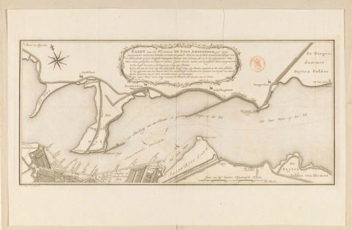 Map of the IJ near Amsterdam