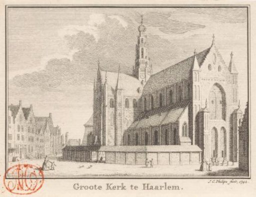 View of St. Bavo's Church in Haarlem