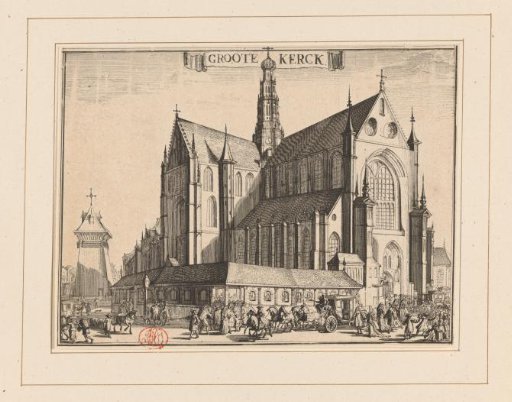 View of the Great or Saint Bavo's Church in Haarlem