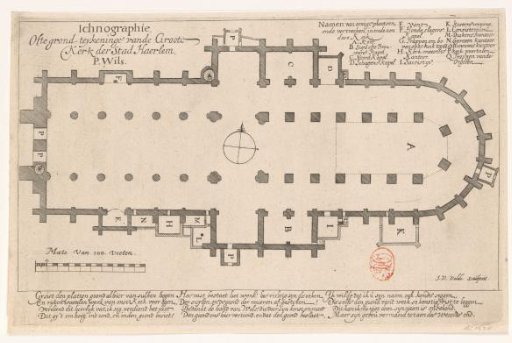 Plan of St. Bavo's Church in Haarlem