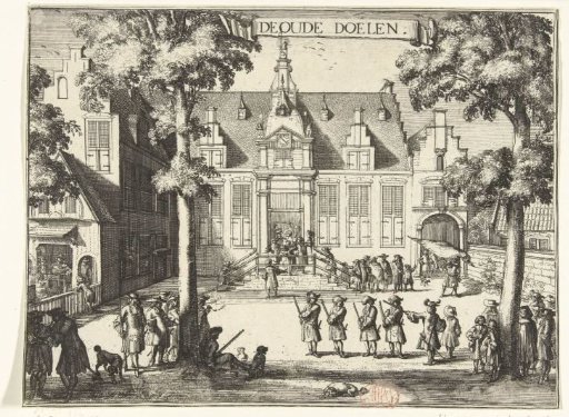 View of the Oude Doelen (Schuttersdoelen) in Haarlem