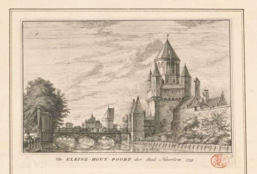 View of the Kleine Hout Gate in Haarlem, 1739