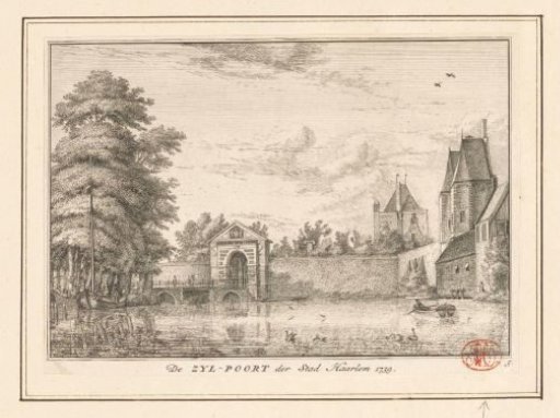 View of the Zijl Gate in Haarlem, 1739