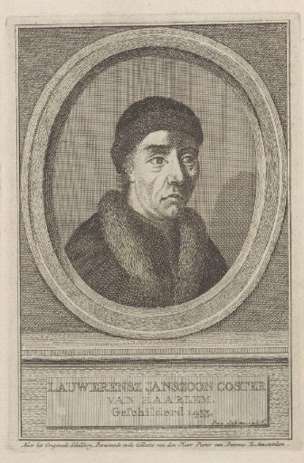 Portrait of Laurens Jansz. Coster