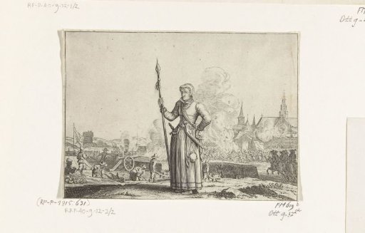 Kenau with the Siege of Haarlem in the Background, 1573