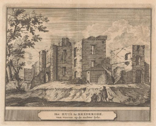 View of the ruins of Brederode Castle