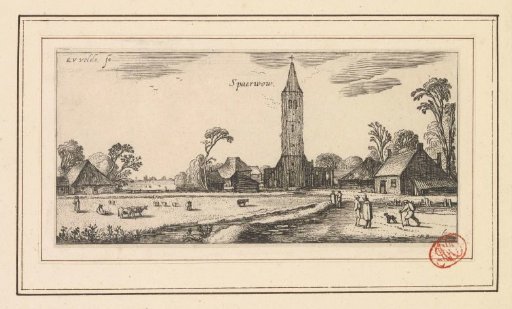 Walkers on a Road near Spaarnwoude