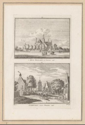 View of Huis Rolland and view of Overveen, 1746