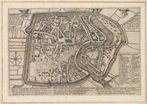 Map of Haarlem with the Ruins after the Siege and the Great Fire of 1576