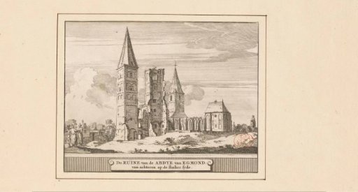 View of the Ruins of the Abbey of Egmond-Binnen