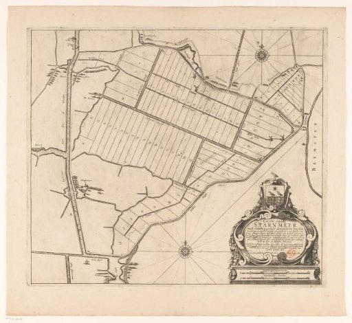 Map of the Plots of the Starnmeerpolder, 1643