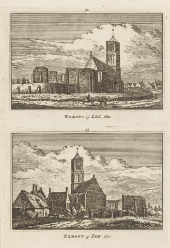 Two views of Egmond aan Zee, 1620
