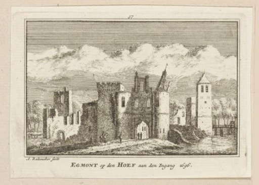 View of the Ruins of Egmond Castle, 1696