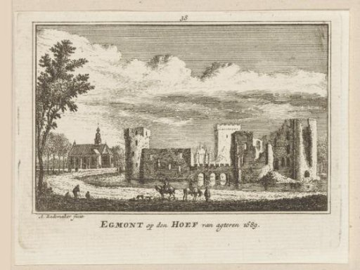 View of the Ruins of Egmond Castle, 1689