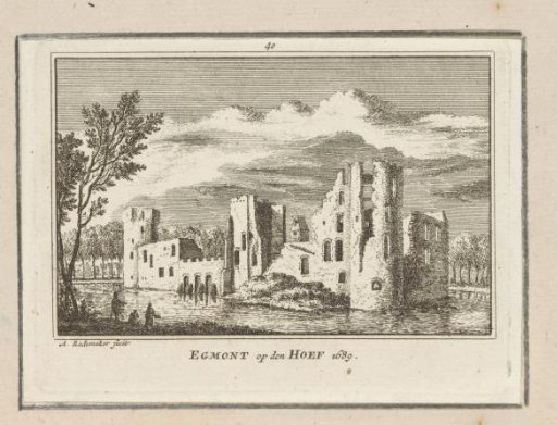 View of the Ruins of Egmond Castle, 1689