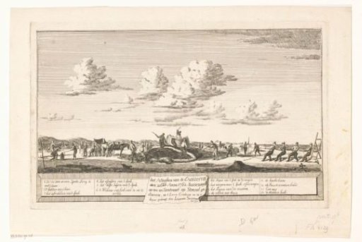 Slaughter of a stranded whale between Zandvoort and Wijk aan Zee, 1762