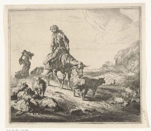 Man on a donkey