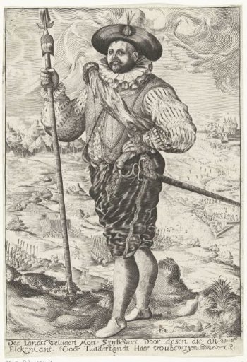 Soldier with spear and sword