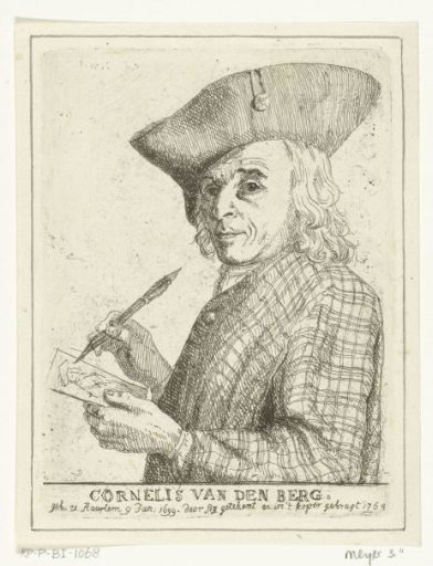 Self-portrait with pen and drawing